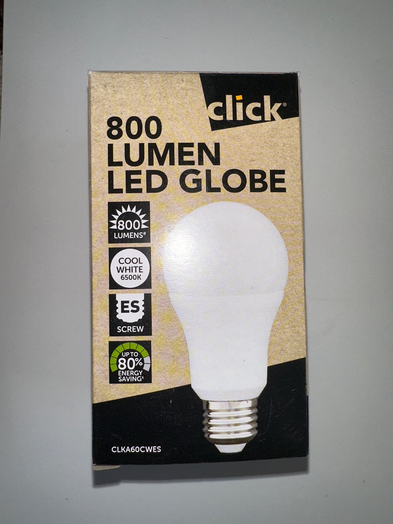 Click 800 Lumen LED Globe - 10W Cool White