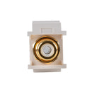 DYNAMIX White RCA to RCA Keystone Adapter. Gold Plated