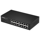 EDIMAX 16 Port 10/100/1000 Gigabit Rack-mount Unmanaged Switch. High-Speed Networking and Jumbo Frames. Designed for Medium / Large Network Environments. Includes Rack -mount Brackets. - Office Connect 2018