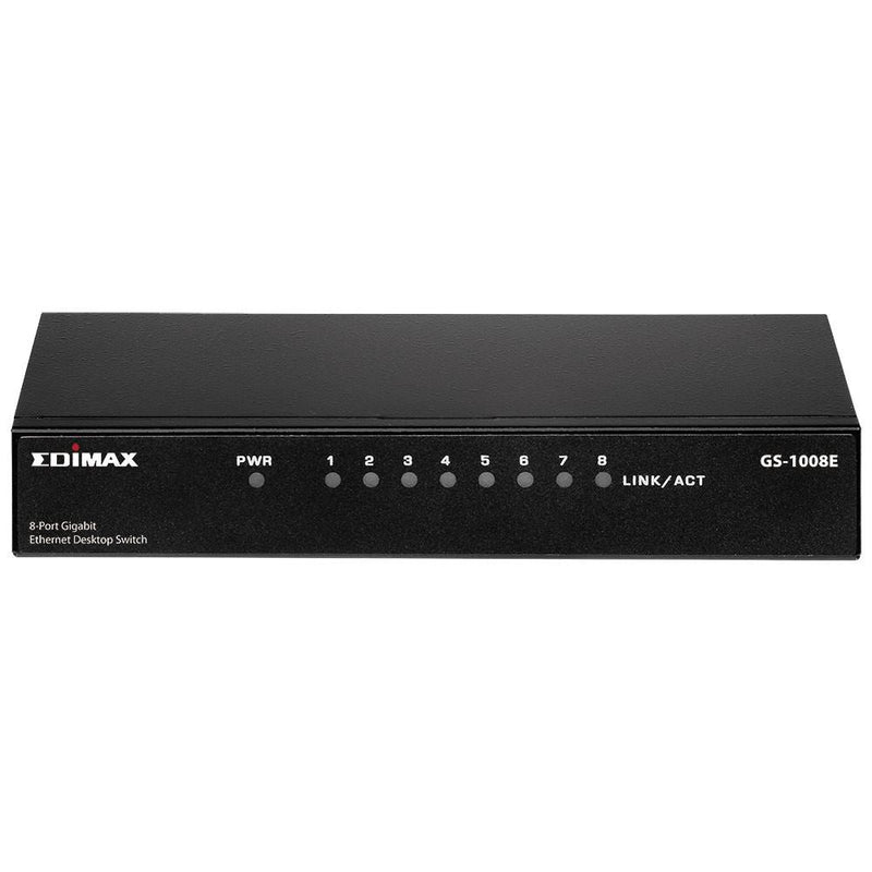 EDIMAX 8 Port 10/100/1000 Gigabit Desktop Switch. Perfect solution for Home and small business. Full Duplex. Auto Energy Saving Function. Plug and Play. Metal case design.