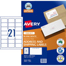 Avery Label J8160-50 Inkjet 21up 50 Sheets 63x38mm - Office Connect 2018