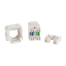 DYNAMIX Cat5e 180 Unshielded Keystone Jack, with Keystone to PDL600 Series Compatible Modular Clip. Colour White - Office Connect 2018