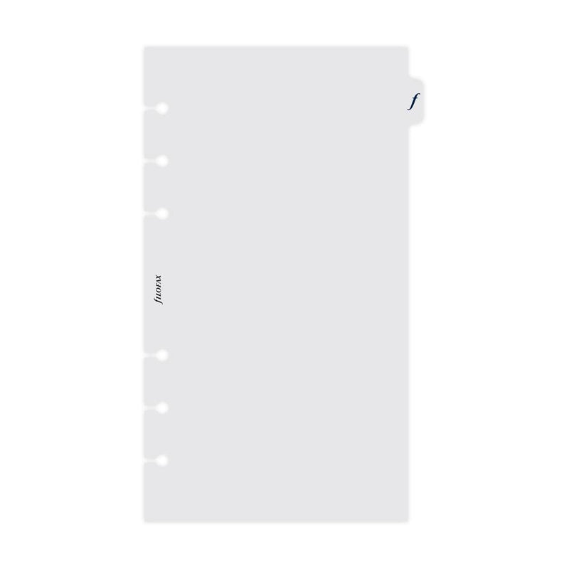 Filofax Personal Transparent Flyleaf with Tab Refill - Office Connect 2018