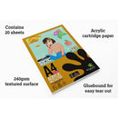 Artgecko Pro Acrylic Sketchpad A4 20 Sheets 240gsm White Paper - Office Connect 2018