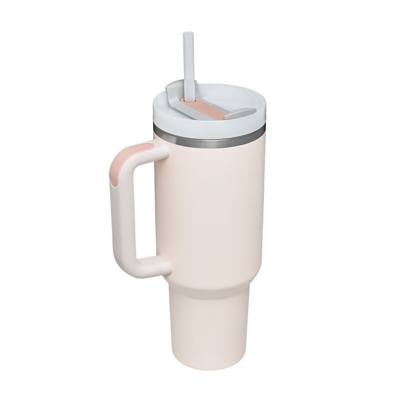 40 Oz Tumbler With Handle Straw Insulated, Stainless Steel Spill Proof Vacuum Coffee Cup Tumbler With Lid Tapered Mug Gifts For Valentine Lover Suitable For Car Gym Office Travel - Office Connect 2018