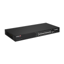 EDIMAX 18-Port Surveillance Long Range Gigabit PoE+ Web Smart Switch with 2 Gigabit RJ45 & 2 SFP Ports. Max Power Budget 280W. Supports PoE up to 200m. IEEE 802.3af/at PoE Compliant. IP Surveillance VLAN