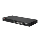 EDIMAX 18-Port Surveillance Long Range Gigabit PoE+ Web Smart Switch with 2 Gigabit RJ45 & 2 SFP Ports. Max Power Budget 280W. Supports PoE up to 200m. IEEE 802.3af/at PoE Compliant. IP Surveillance VLAN