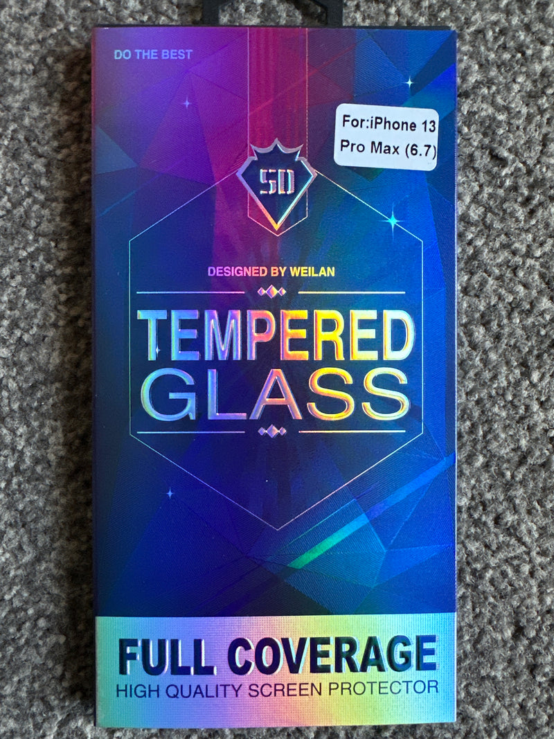 5D Tempered Glass Full Coverage Screen Protector for iPhone 13 Pro Max - Office Connect 2018
