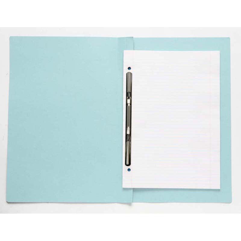 FM File Spring Foolscap Blue Narrow Coloured Manilla Card - Office Connect 2018