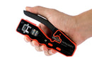DYNAMIX Compact Push Through Crimper with Built-in Stripping & Cutting Blade. Built-in Conductor Straightener. Push-button Lock for Easy Blade Storage. Compatible with Cat5e/6/6a Plugs. *Blades PTC-BLADE - Office Connect 2018