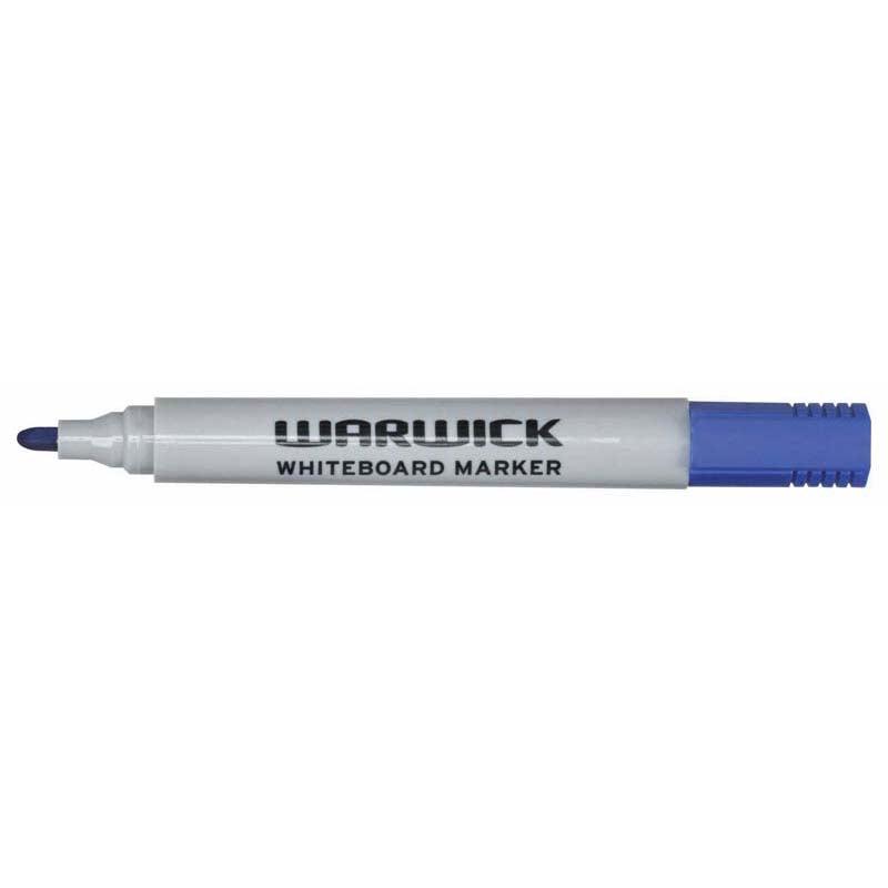 Warwick Whiteboard Marker Blue Bullet Tip Box 12 - Office Connect 2018