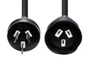 DYNAMIX 2M 240v 10A Standard Duty Power Extension Lead (3 Core 1.0mm). Black Colour - Office Connect 2018