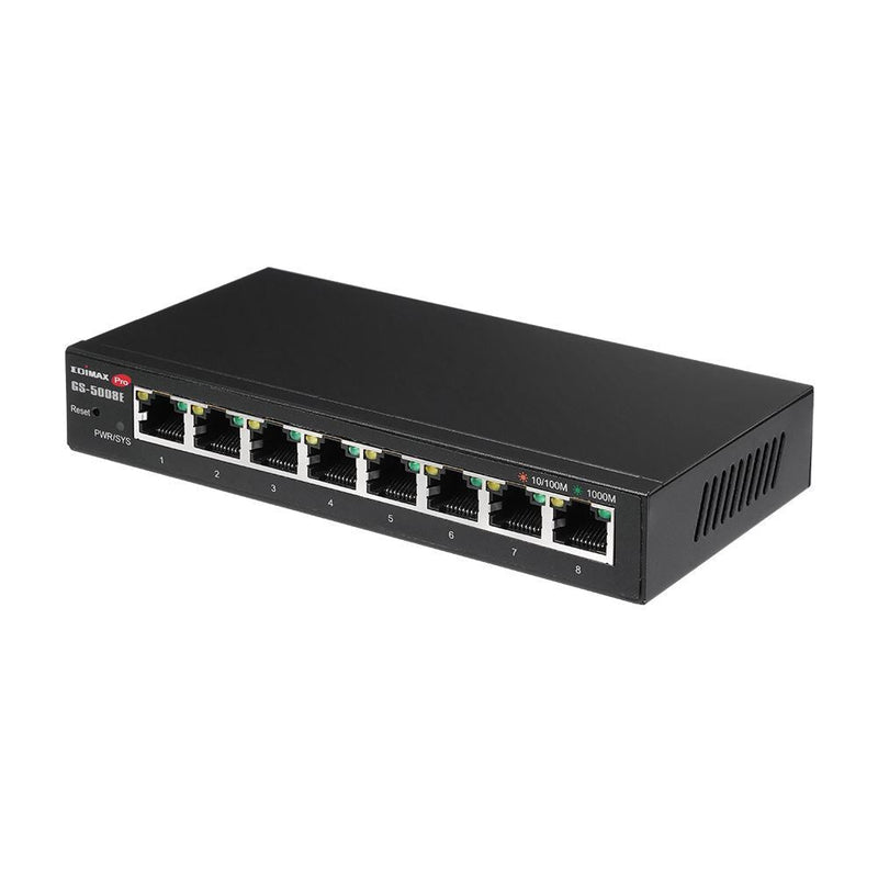 EDIMAX 8-Port Gigabit Ethernet Web Smart Switch. Supports VLAN, ICMP Snooping, 802.1p QoS, Link Aggegation, Broadcast Storm Control. 16Gbps Switching Capacity. Fanless. Wall Mountable