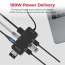 PROMATE 8-in-1 USB Multi-Port Hub with USB-C Connector. Includes 100W PD, 4K HDMI Port, RJ45 Port, USB-A 3.0 Ports. Grey Colour. - Office Connect 2018