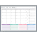 Ledah Pastels Monthly Desk Planner A3 20 Sheets - Office Connect 2018