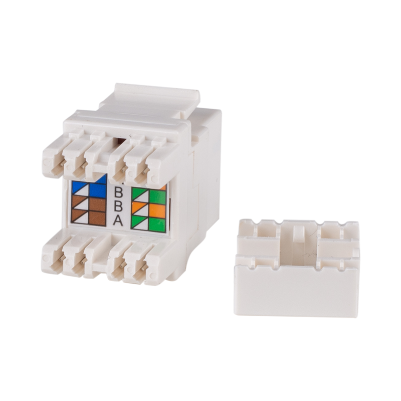 DYNAMIX Cat6 Keystone Shuttered 180 RJ45 Jack. Suitable for Open Keystone Plates Only - NOT face plate adapter clips - Office Connect 2018