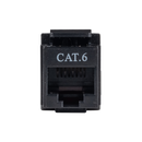 DYNAMIX Cat6 Keystone RJ45 Jack for 110 Face Plate . T568A/T568B Wiring. 180 Slimline Jack. Colour Black. - Office Connect 2018