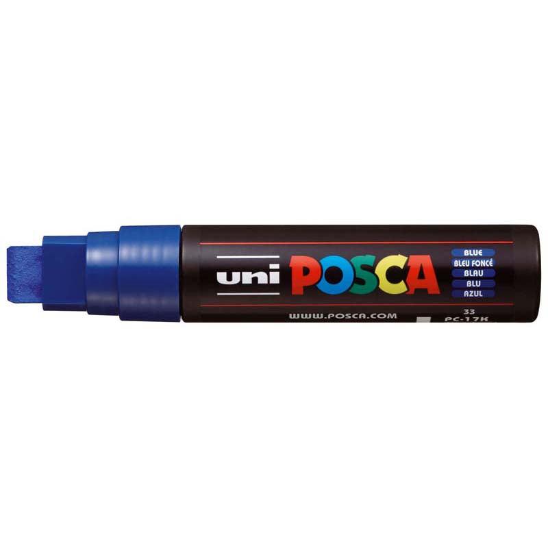 Uni Posca Marker 15.0mm Extra-Broad Chisel Blue PC-17K - Office Connect 2018