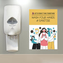 Avery Pre-Printed Self-Adhesive Sign Wash your Hands and Sanitise A4 1up 5 Sheets - Office Connect 2018