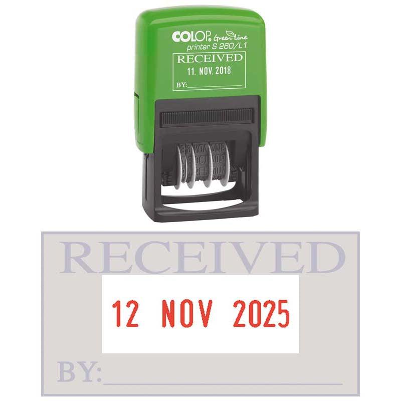 Colop Stamp Dater Greenline S260/L1 Received - Office Connect 2018