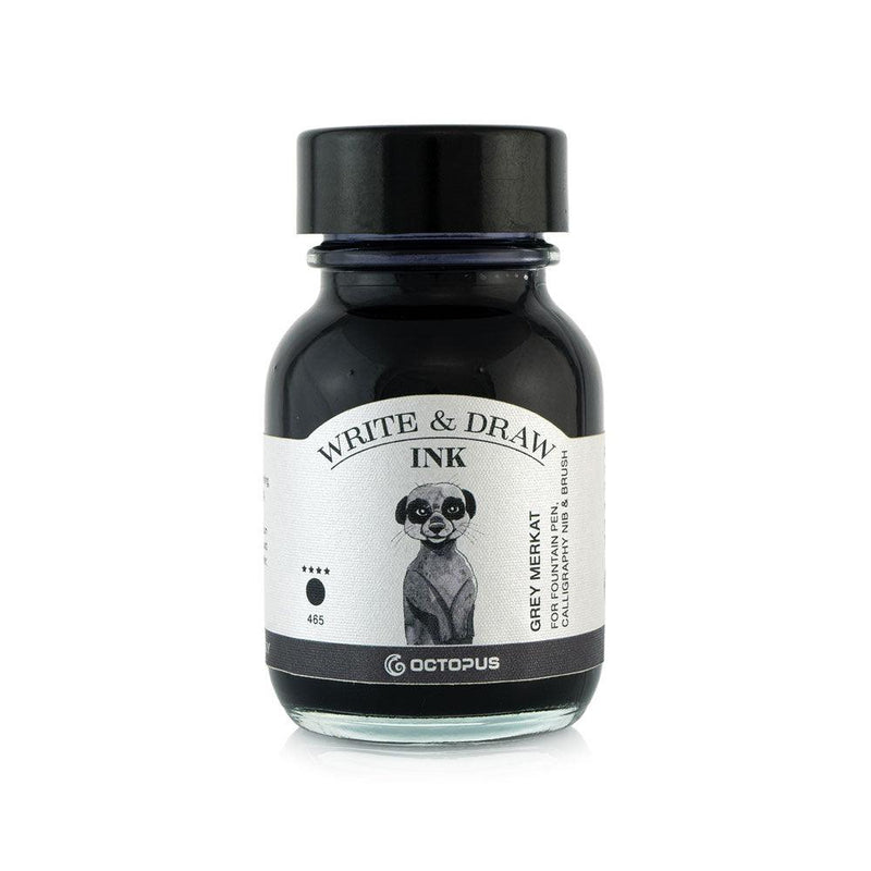 Octopus Fluids Write and Draw Ink 465 Grey Merkat 50ml - Office Connect 2018