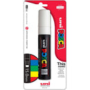 Uni Posca Marker 15.0mm Extra-Broad Chisel White PC-17K Hangsell - Office Connect 2018