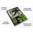 Artgecko Pro Marker Sketchpad A4 30 Sheets 250gsm White Paper - Office Connect 2018
