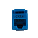 DYNAMIX Cat6 BLUE Keystone RJ45 Jack for 110 Face Plate. T568A/ T568B Wiring. 180 Slimline Jack.