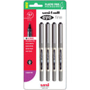 Uni Eye 0.7mm Fine Capped Black Hangsell Pk4 - Office Connect 2018