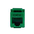 DYNAMIX Cat6 GREEN Keystone RJ45 Jack for 110 Face Plate T568A/T568B Wiring. 180 Slimline Jack. - Office Connect 2018