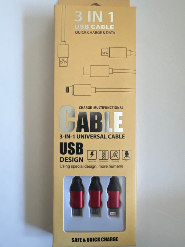 3-in-1 USB Cable-Quick charging & data - Office Connect 2018