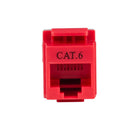 DYNAMIX Cat6 RED Keystone RJ45 Jack for 110 Face Plate T568A/T568B Wiring. 180 Slimline Jack. - Office Connect 2018