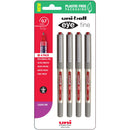Uni Eye 0.7mm Fine Capped Red Hangsell Pk4 - Office Connect 2018