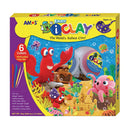 Amos i-Clay Modelling Clay Kit 18g x 6 pieces with Modelling Tools - Office Connect 2018