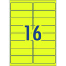 Avery Shipping Label L7162FY Fluoro Yellow Laser 99.1x34mm 16up 25 Sheets - Office Connect 2018