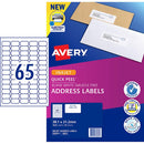Avery Label J8651-25 Inkjet 65up 25 Sheets 38x21mm - Office Connect 2018