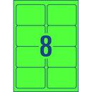 Avery Shipping Label L7165FG Fluoro Green 99.1x67.7mm 8up 25 Sheets - Office Connect 2018