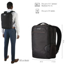 EVERKI Studio Slim Laptop Backpack up to 14.1''/MacBook Pro 15. Integrated Laptop Corner Guard System. Trolley Handle Pass-through. Easy-adjust Strap. Black. - Office Connect 2018