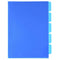 FM Pocket L Shape 5 Tab A4 Blue 5 Pack - Office Connect 2018