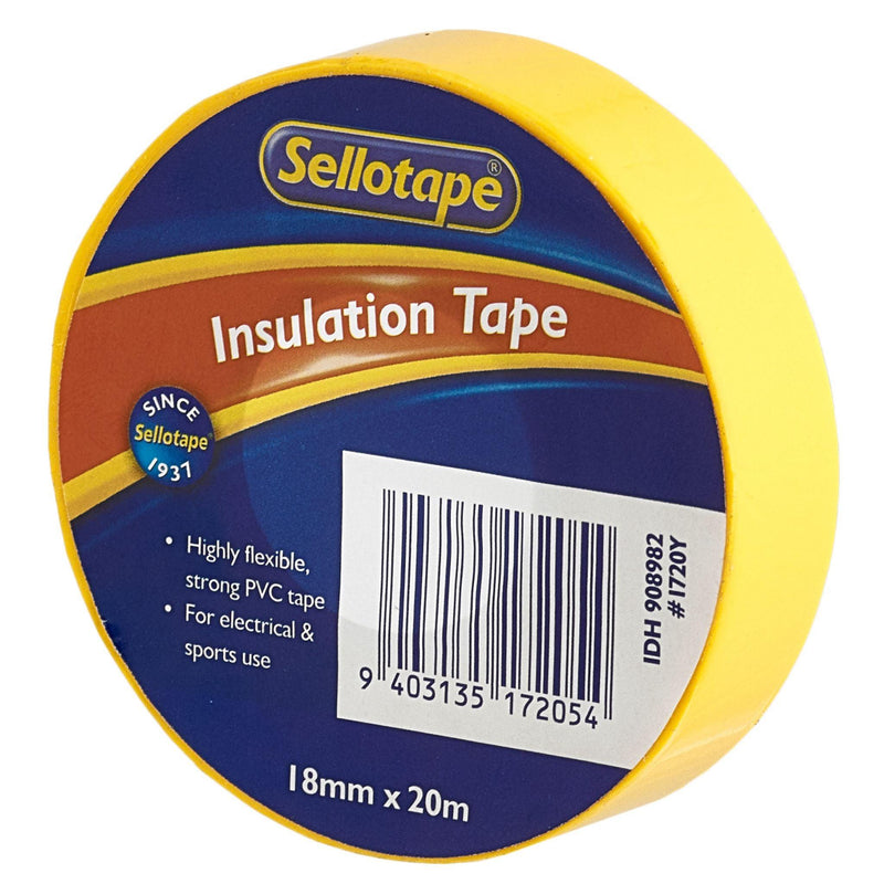 Sellotape 1720Y Insulation Yellow 18mmx20m - Office Connect 2018