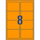 Avery Shipping Label L7165FO Fluoro Orange 99.1x67.7mm 8up 25 Sheets - Office Connect 2018