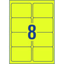 Avery Shipping Label L7165FY Fluoro Yellow 99.1x67.7mm 8up 25 Sheets - Office Connect 2018