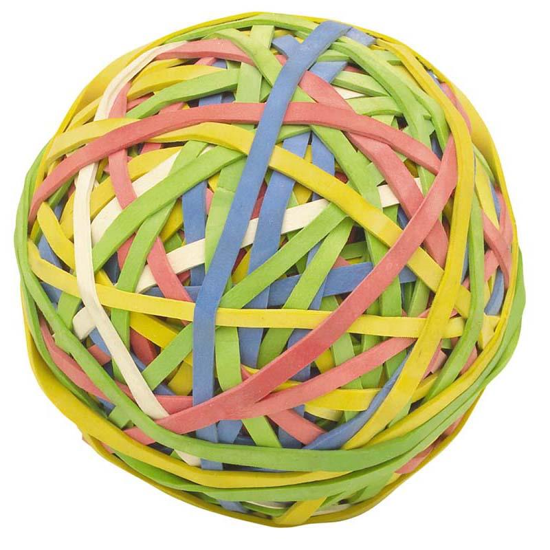 Dixon Rubber Band Ball 200gm Assorted Colours 70% Rubber Content