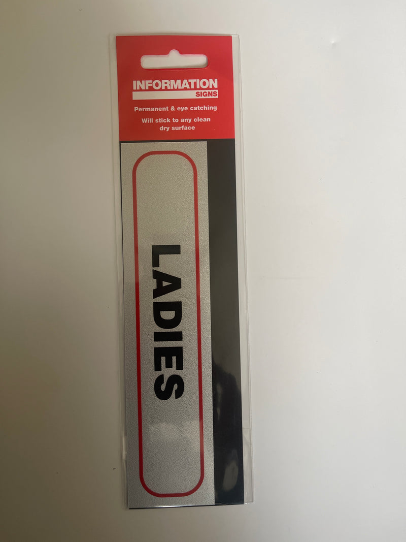 “Ladies” sign