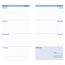 Letts of London Diary Principal Slim Week to View English Blue Even Year - Office Connect 2018