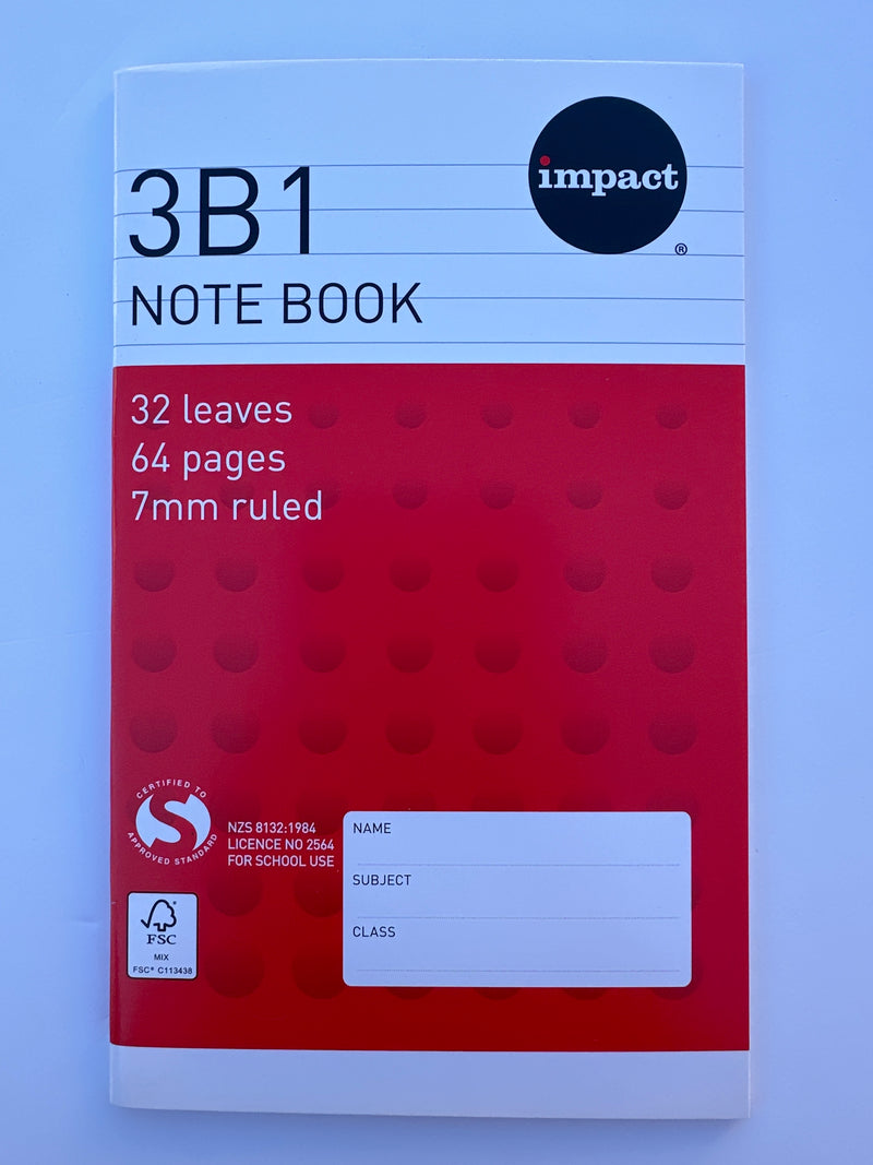 3B1 Note Book 32 Leaves 7mm ruled - Office Connect 2018