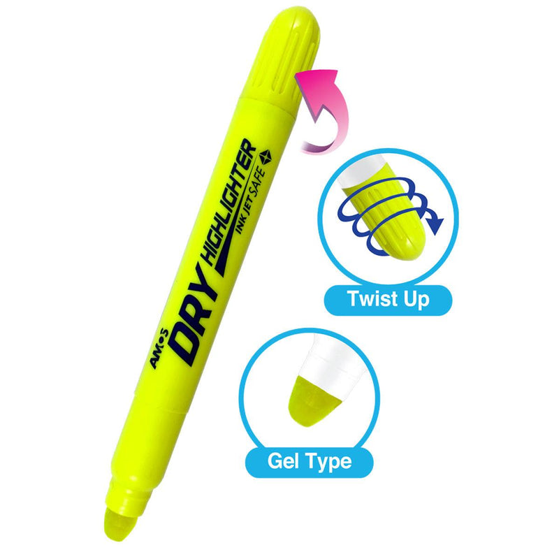 Amos Dry Highlighter Fluoro Yellow - Office Connect 2018