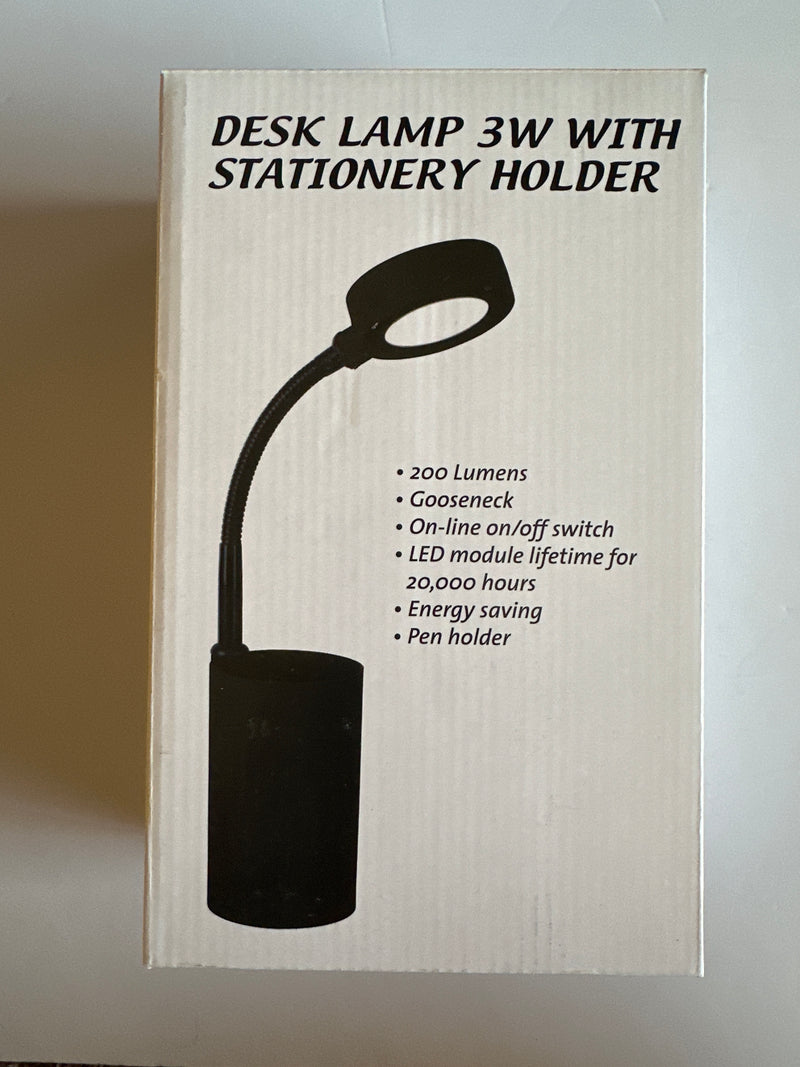 Grey Desk lamp 3w with Stationary Holder