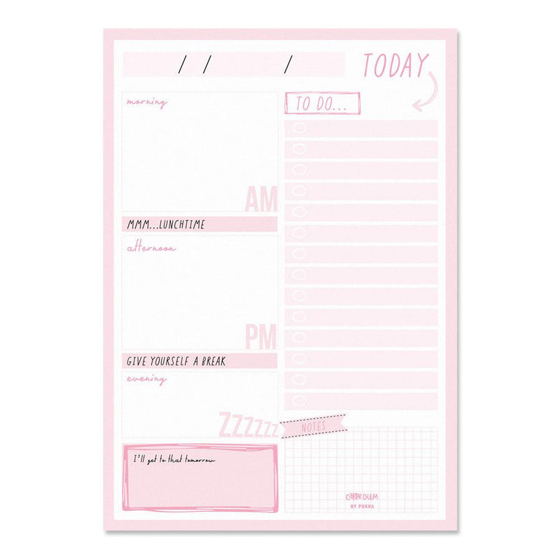 Pukka Carpe Diem Daily Planner Pad Ballerina Pink - Office Connect 2018