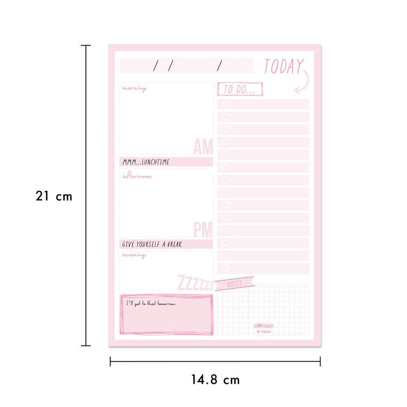 Pukka Carpe Diem Daily Planner Pad Ballerina Pink - Office Connect 2018